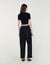 Cropped openwork jumper