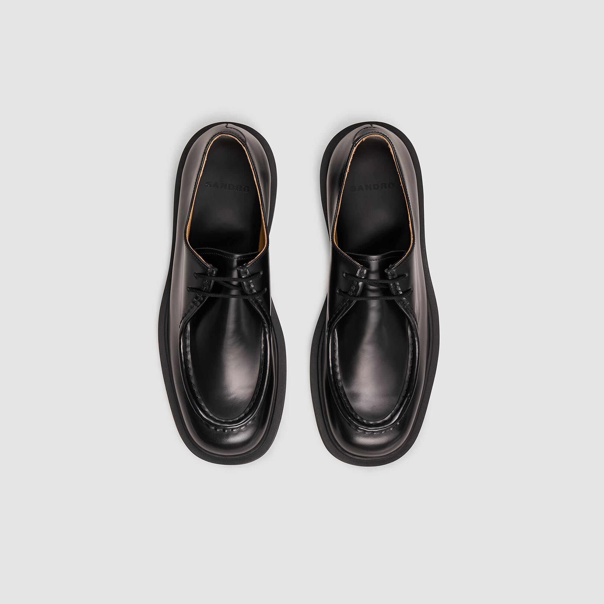 Patent leather dress shoes