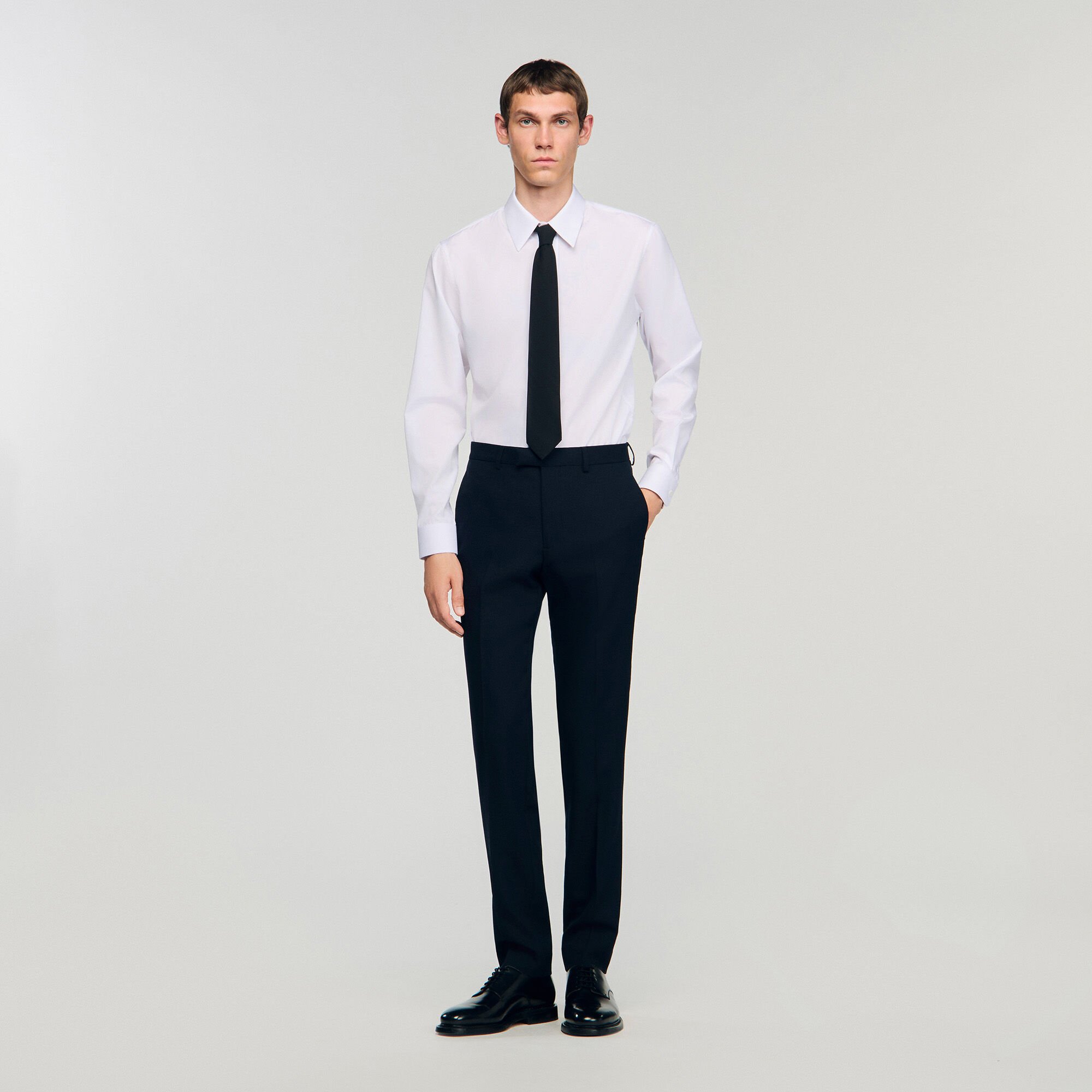 Wool suit trousers