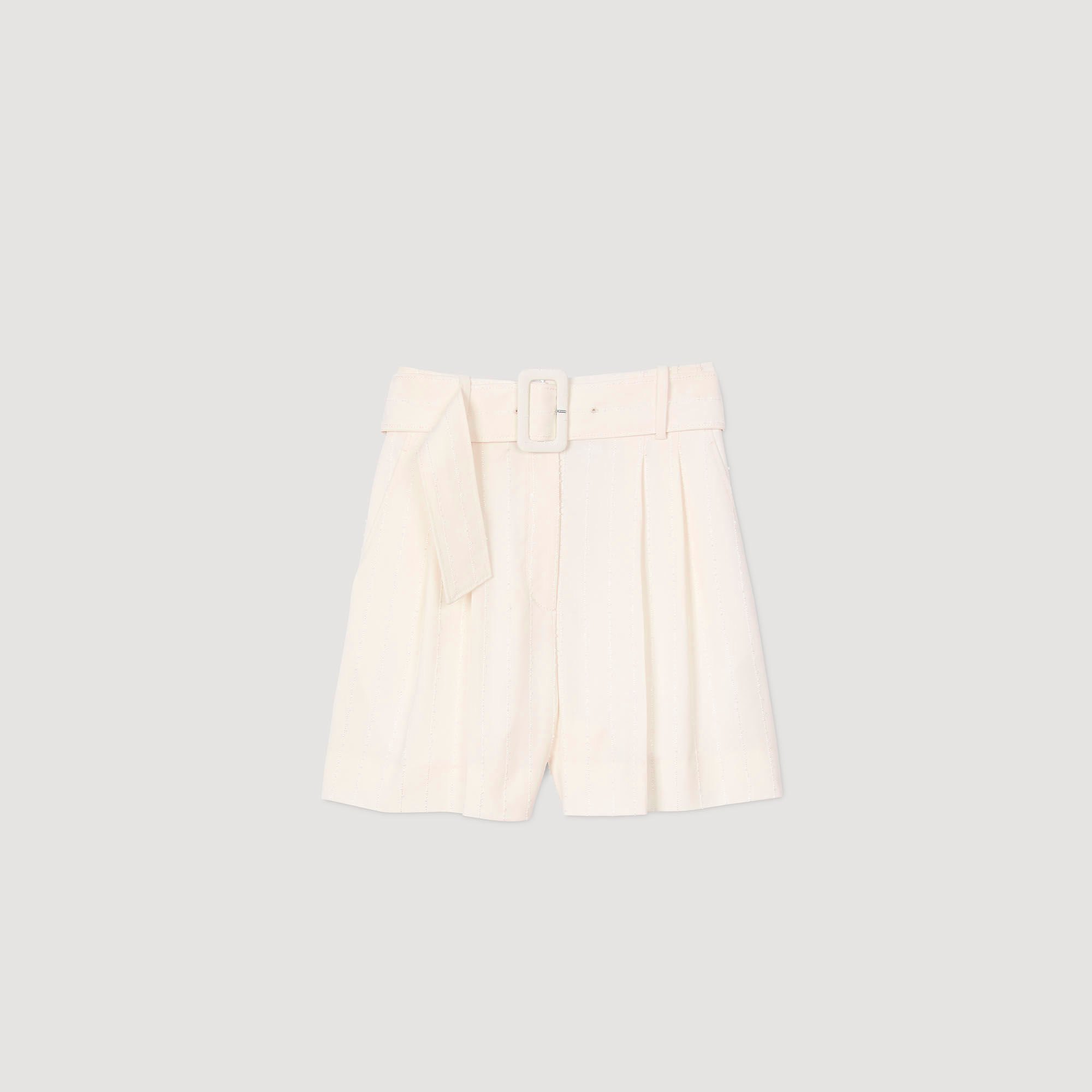 Sequin high-waisted shorts
