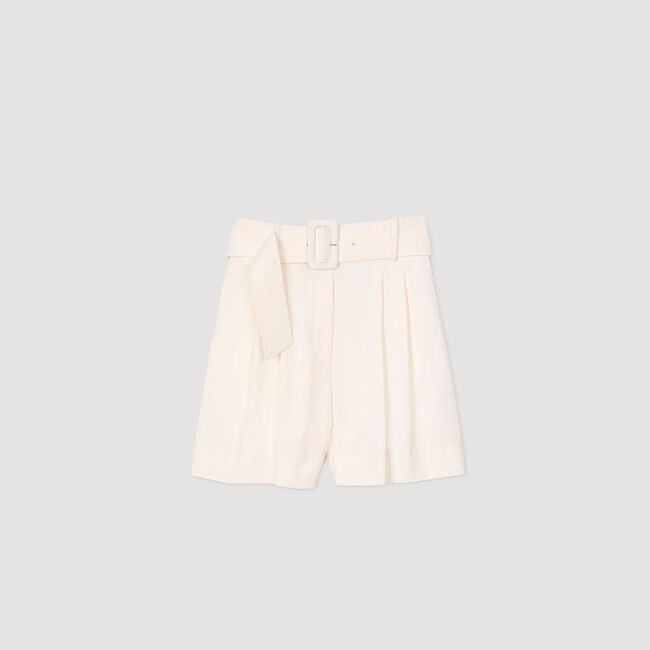 Sequin high-waisted shorts