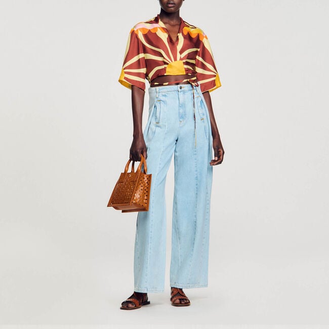 Silk patterned shirt