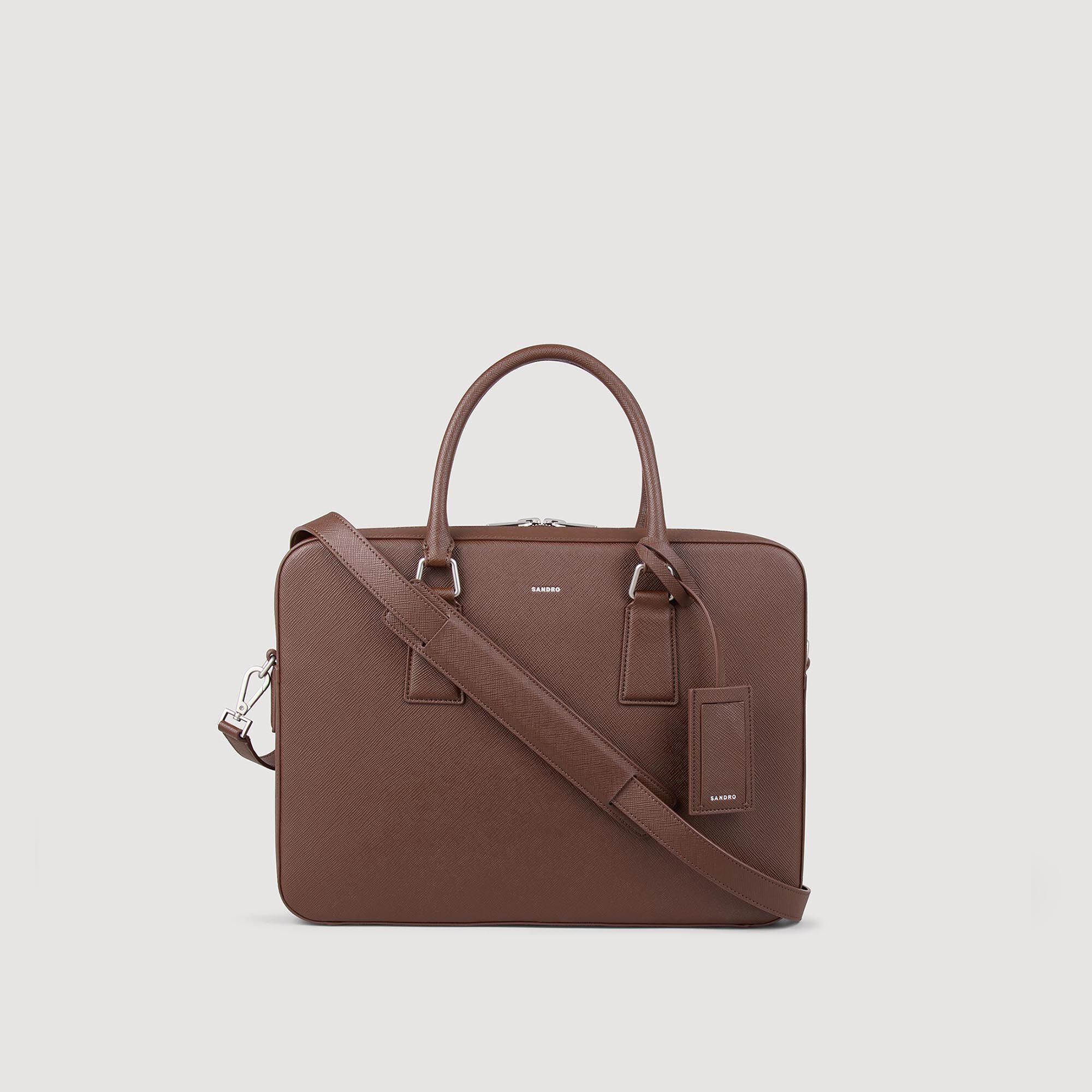 Reconstituted leather briefcase
