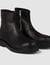 Zipped leather ankle boots