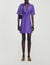 Short dress with shirt collar 
