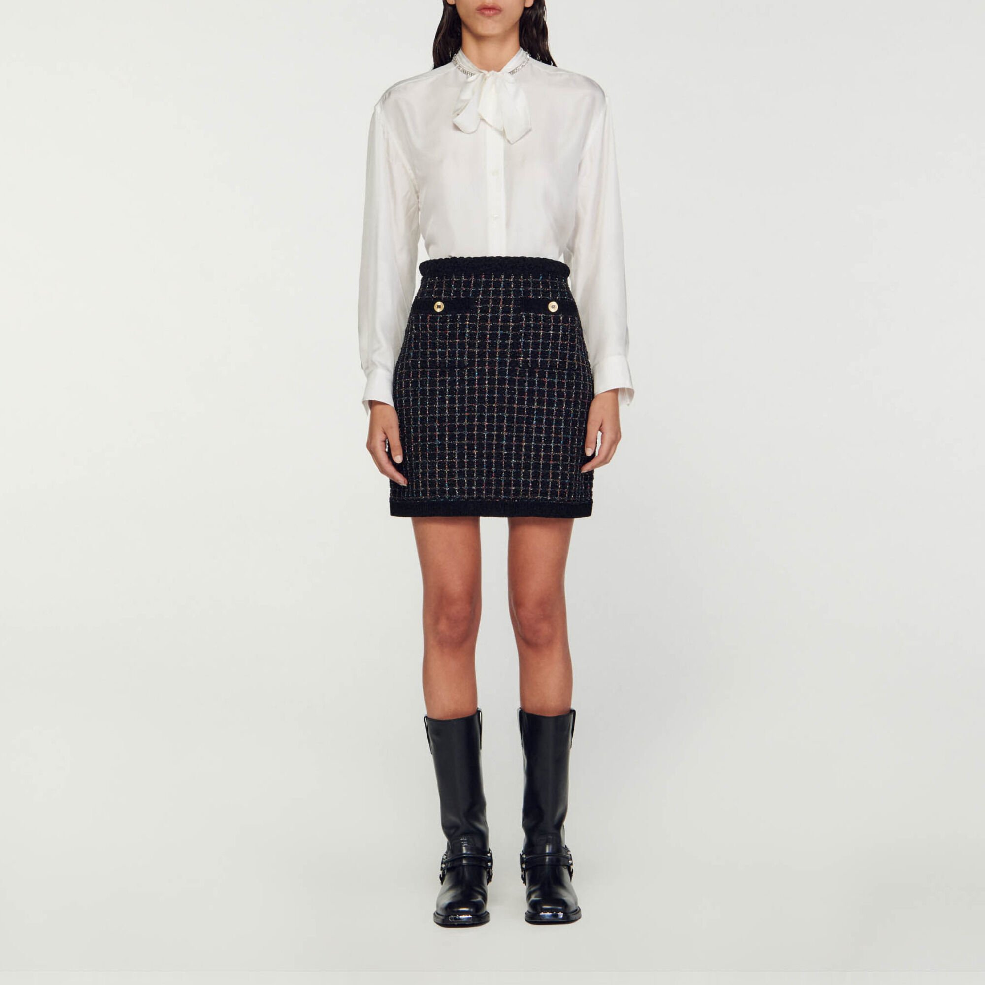Textured knit skirt 