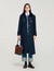 Long coat with removable fur collar