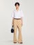 Crochet collar shirt