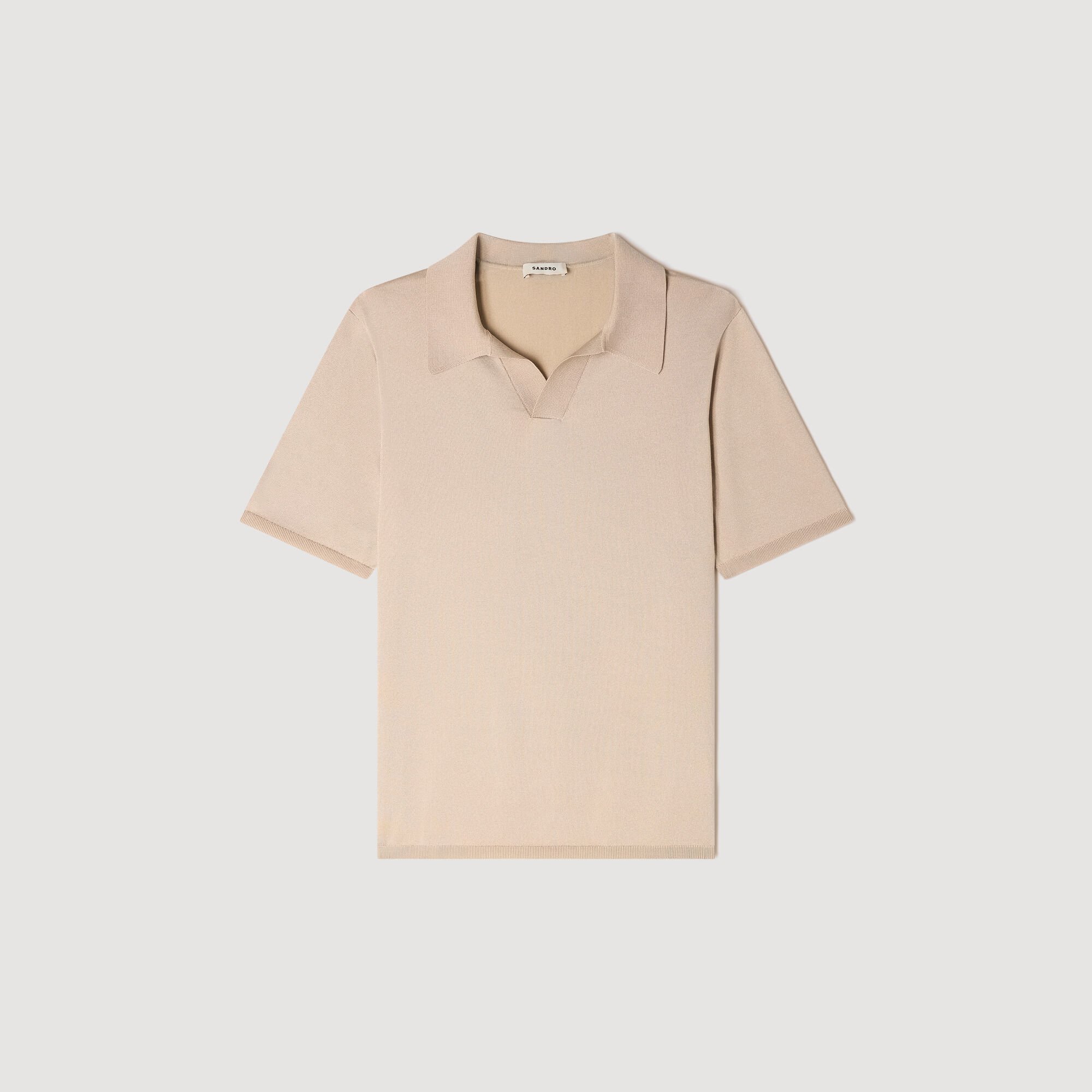 Short-sleeved V-neck polo shirt