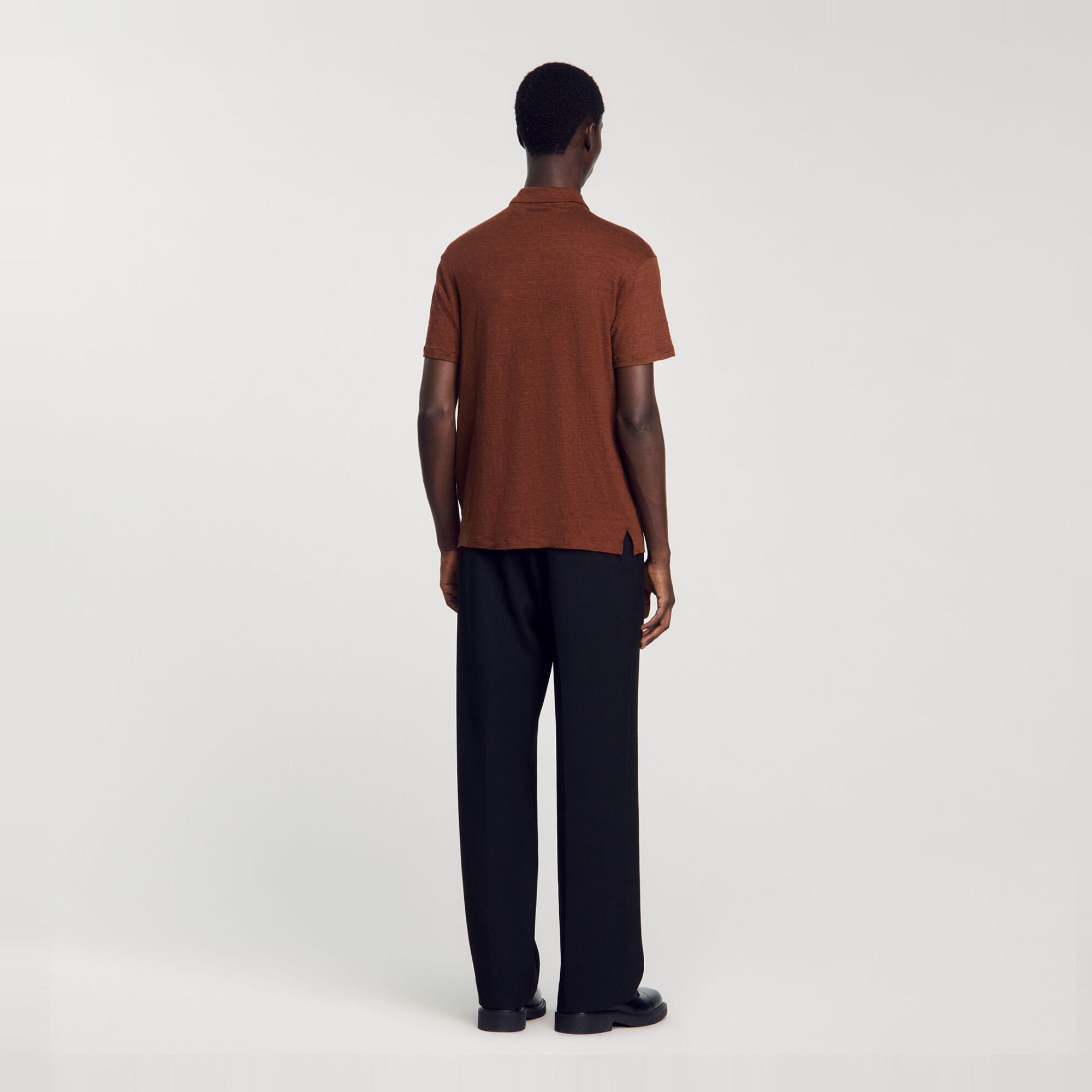 Linen polo shirt