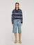Striped polo sweater