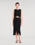 Buttoned midi skirt