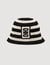 Striped crochet bucket hat