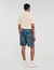 Elasticated denim shorts
