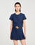 Rounded hem buttoned crop top