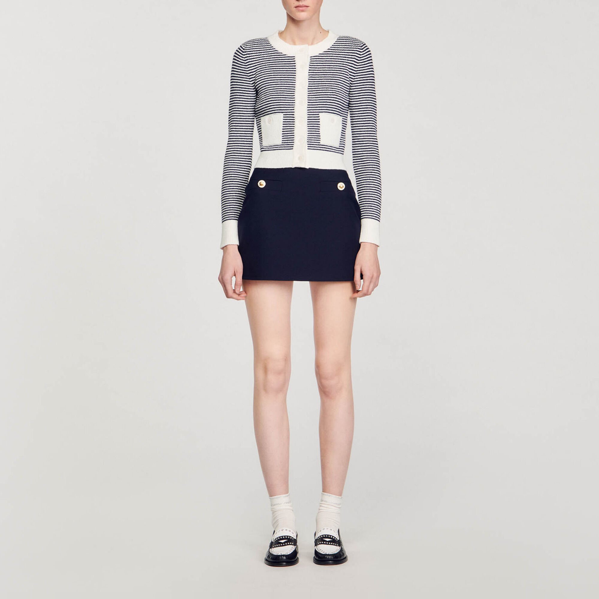 Terry knit cardigan