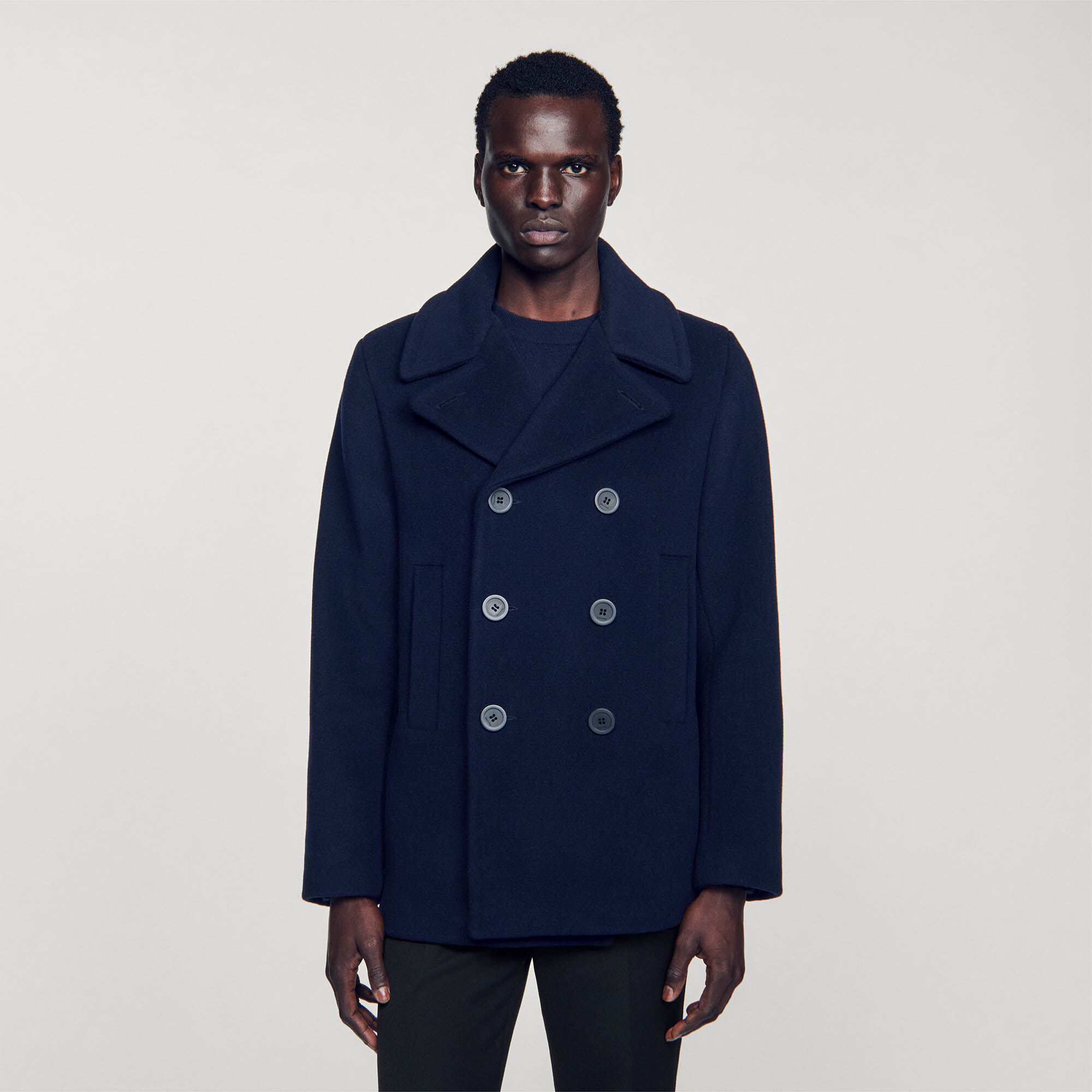 mens denim peacoat