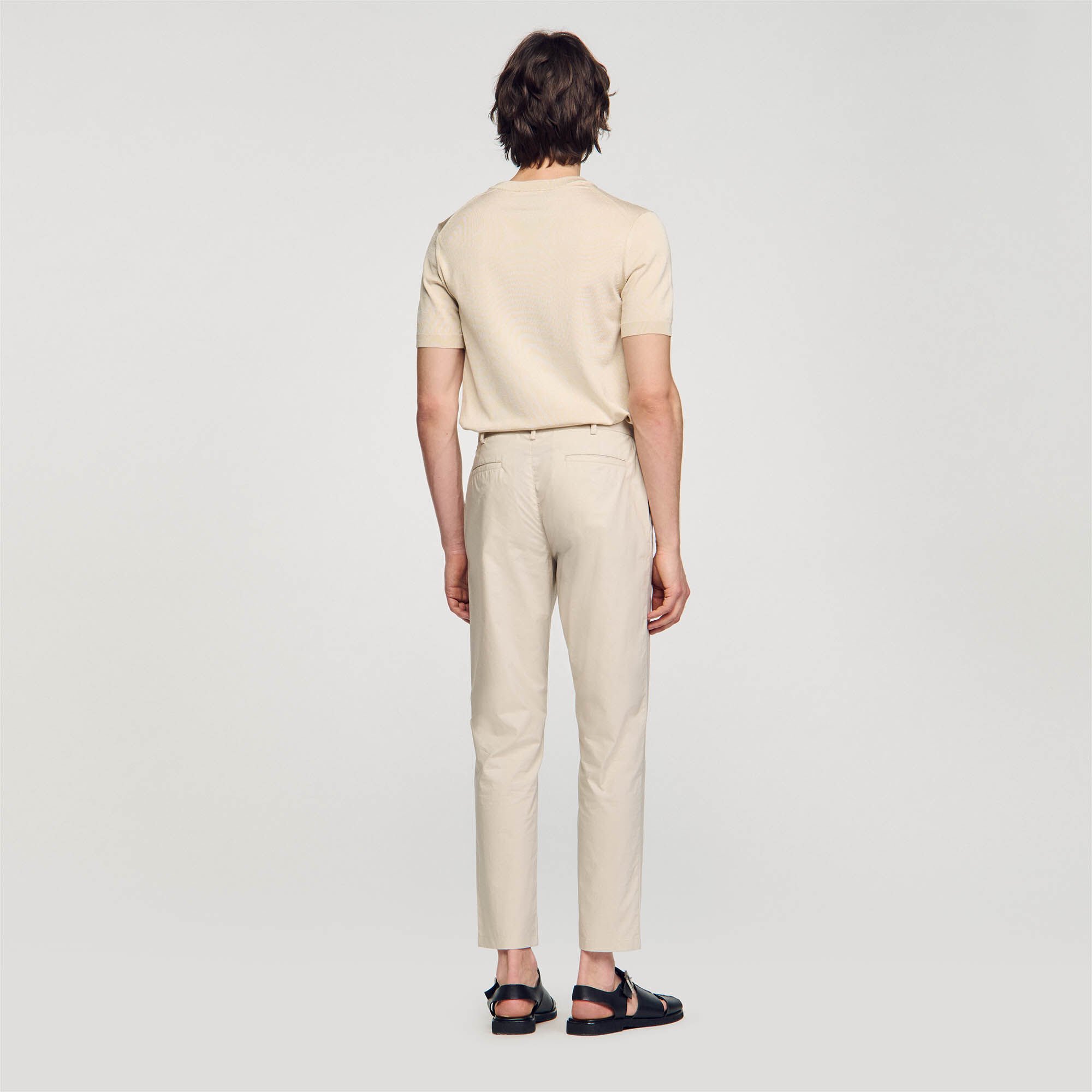 Cotton tapered trousers