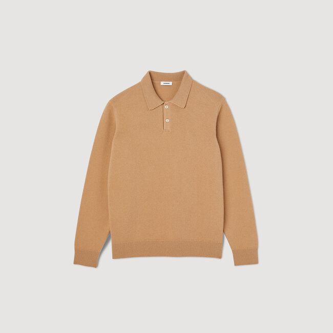 Wool and cashmere polo shirt