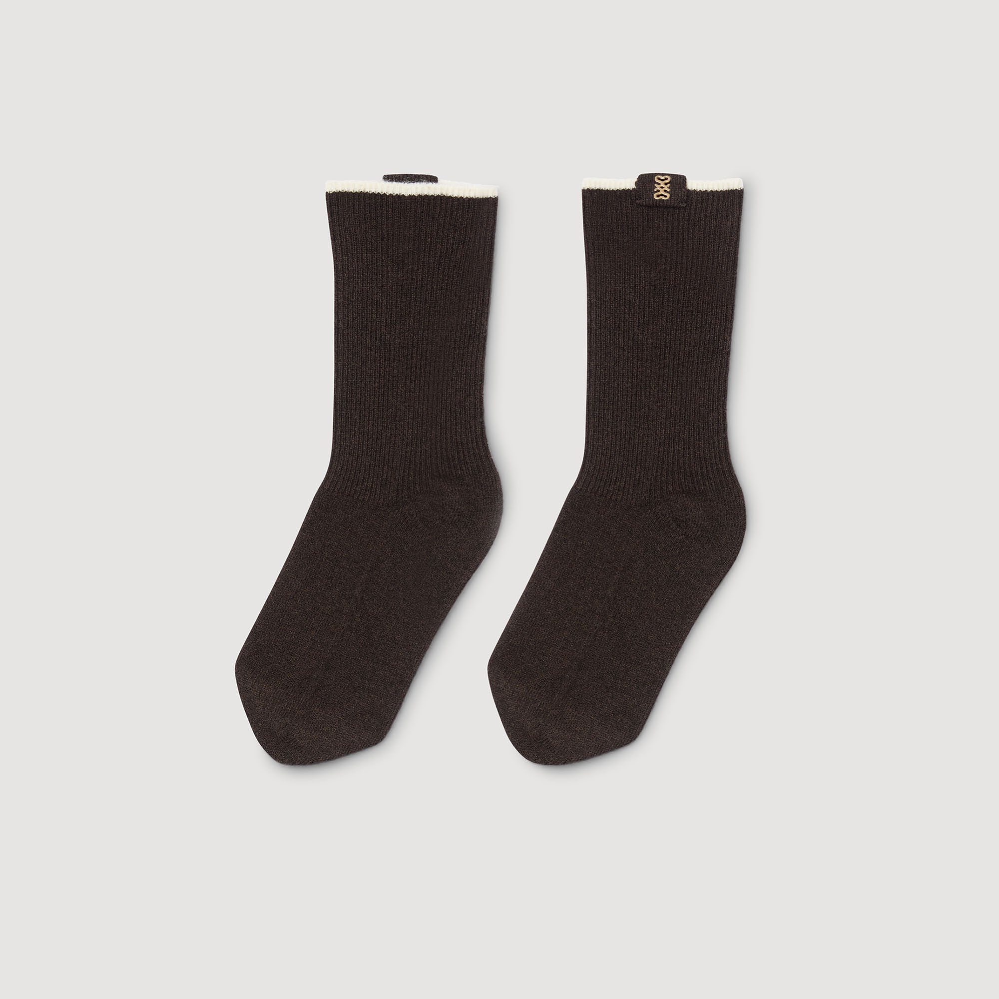Two-tone knee-high socks