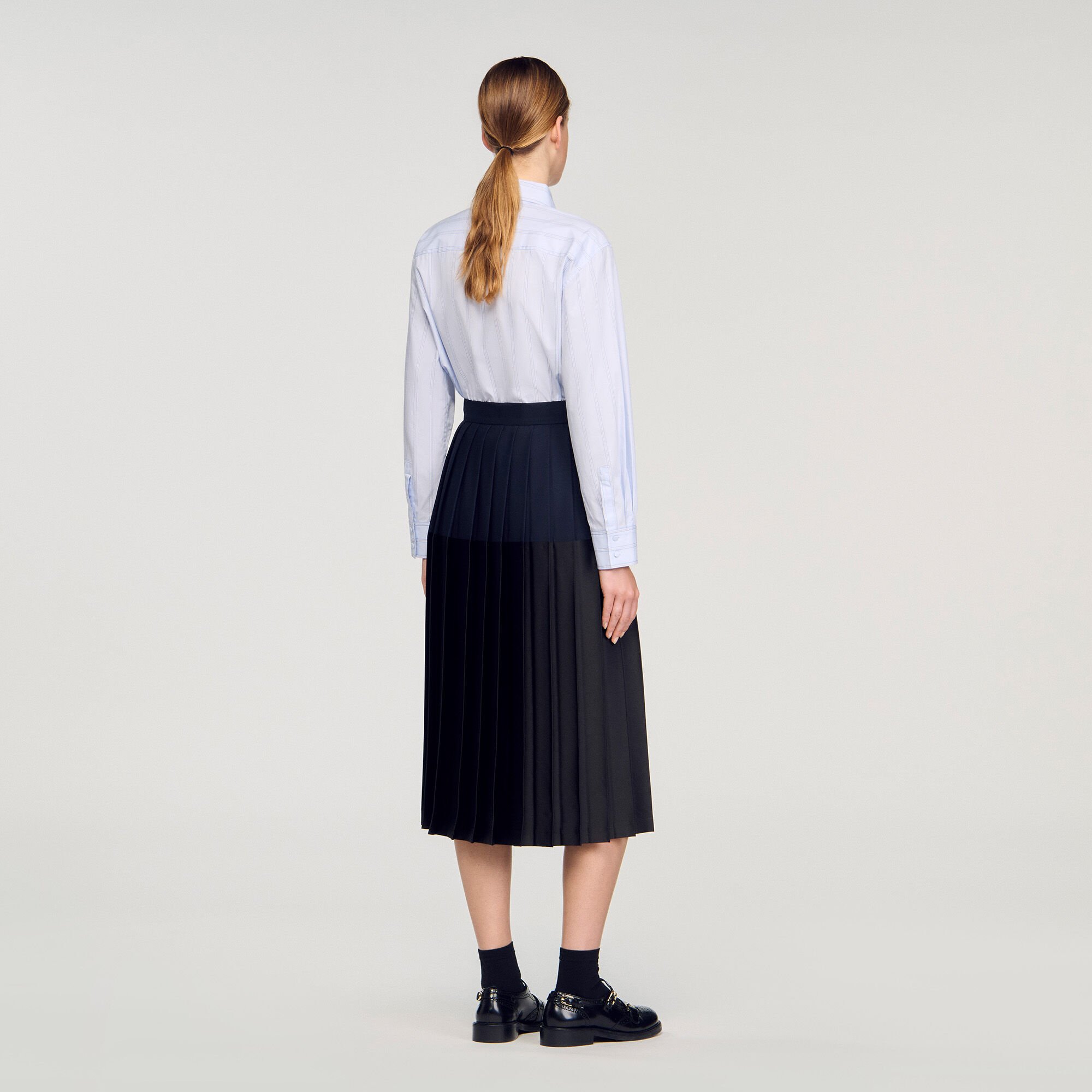 Midi pleated skirt