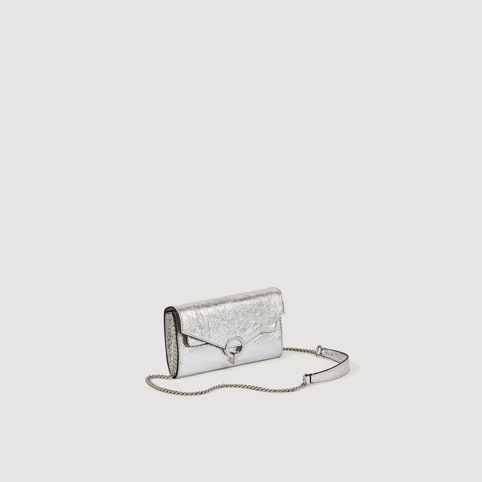 Yza Pocket clutch bag black gray For Women Sandro Paris