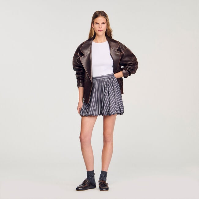 Striped rhinestone bubble skirt