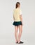 Dual-material knit sweater