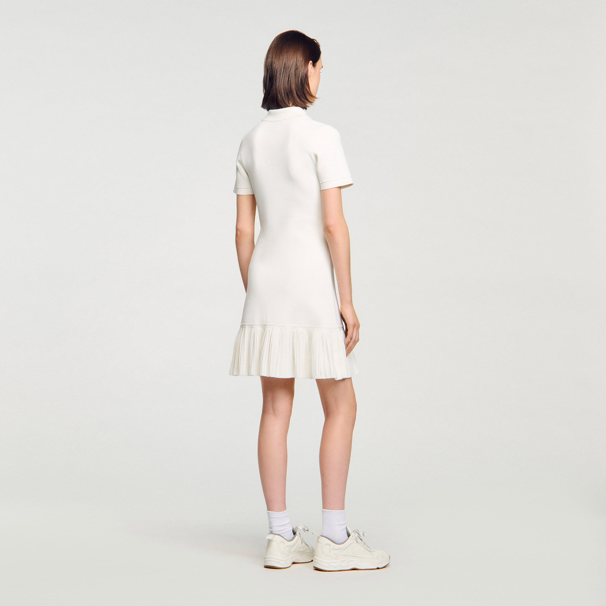 もっぴ　Polo Pleated Mini Dress mini flare polo dress – somewear in between