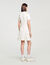 Mini knit dress with polo neck