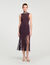 Fringed knit midi dress