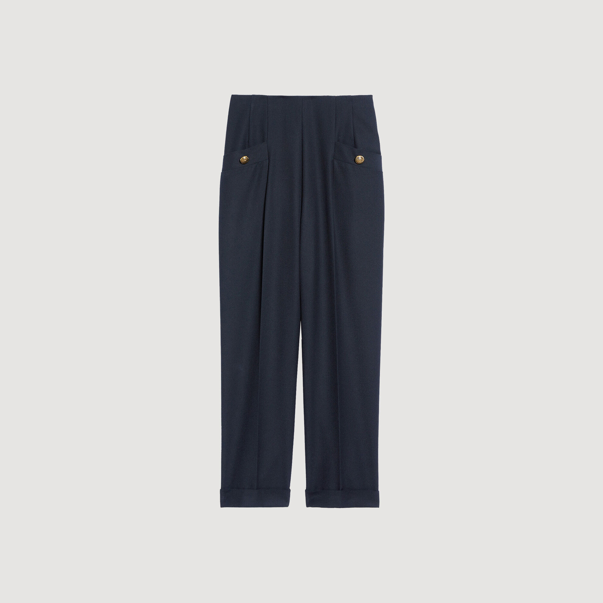 Wide legs trousers blue For Women | Sandro Paris