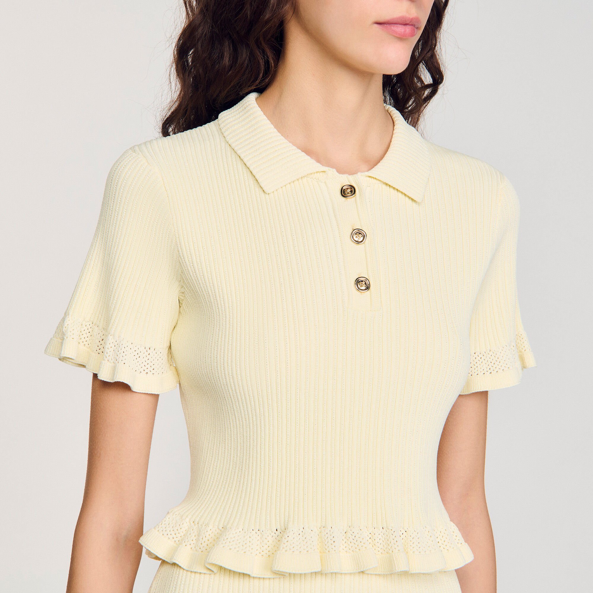Flounced sweater