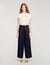 Satin-effect wide-leg trousers
