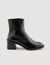Patent leather boots with heel
