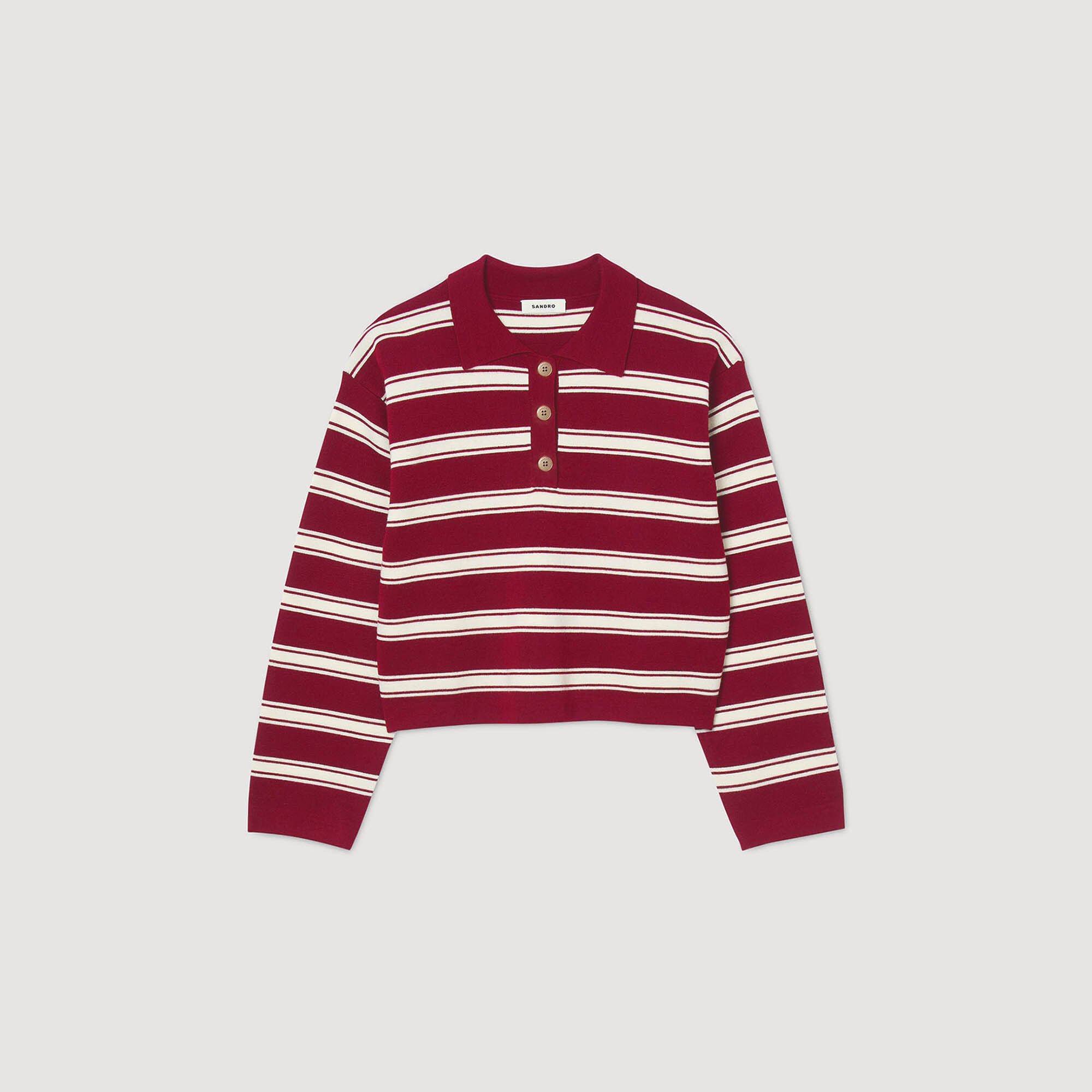 SANDRO PARIS LUCILLE サンドロパリ　セーター　ピンク　ロゴ SANDRO PARIS LUCILLE サンドロパリ セーター ピンク ロゴ