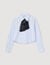 Cropped shirt with removable tie