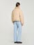 Puffer jacket with shearling collar