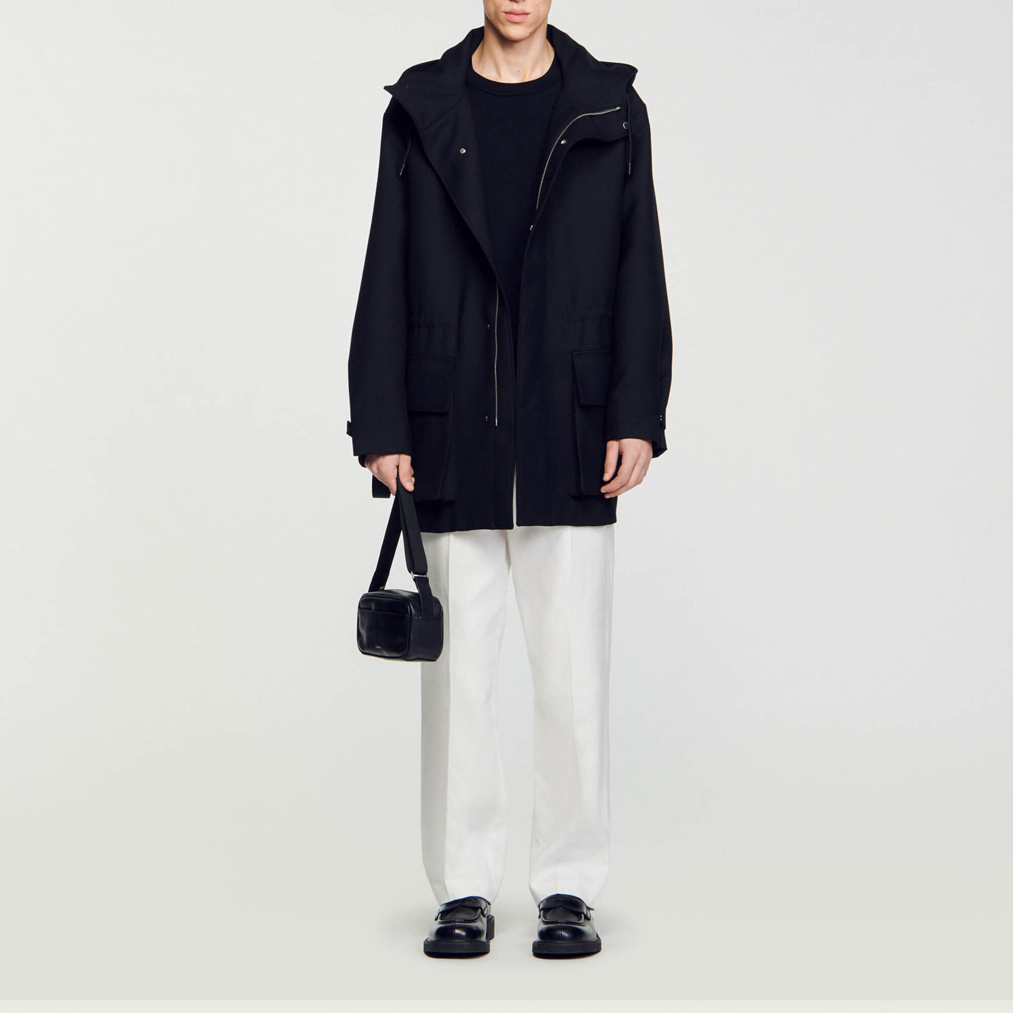 Fabric tech parka mens store