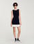 Mini knit dress with beaded neck