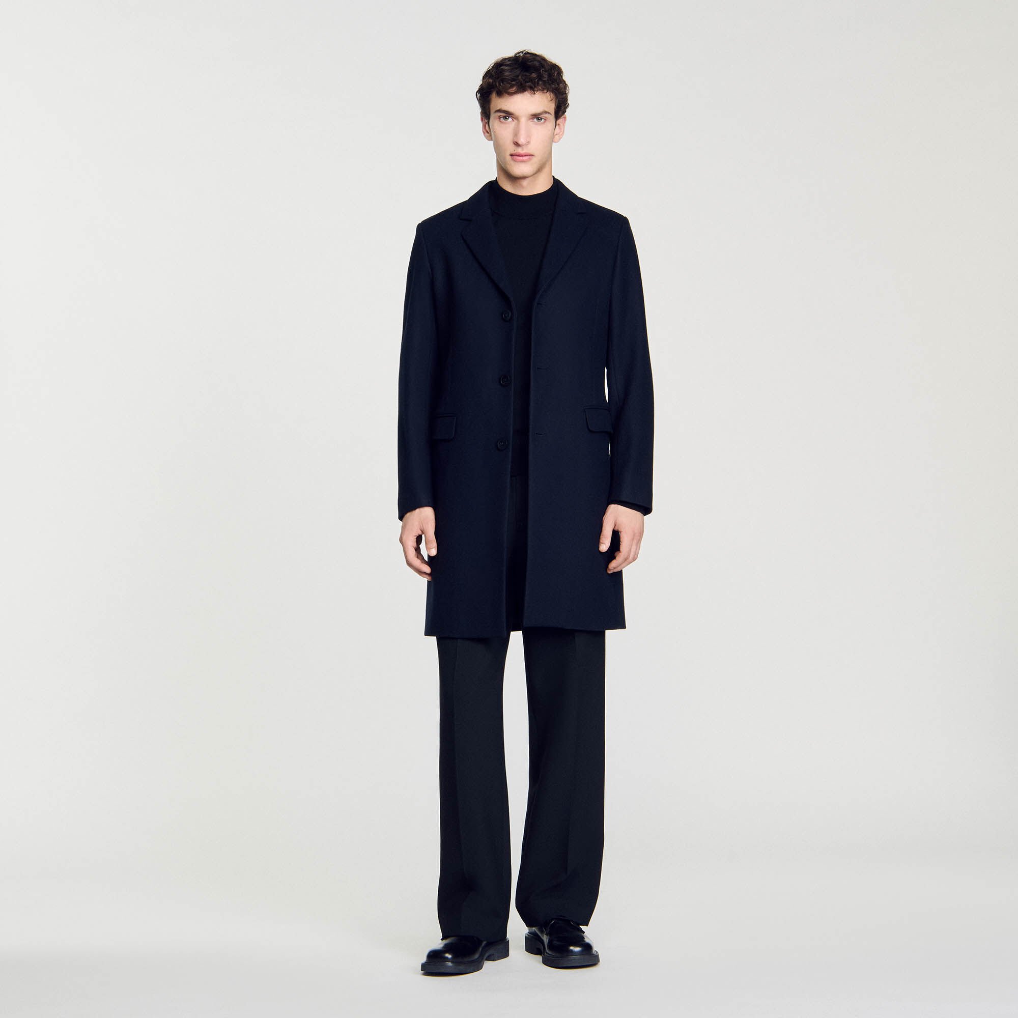 Cotton jacket blue for Men | Sandro Paris