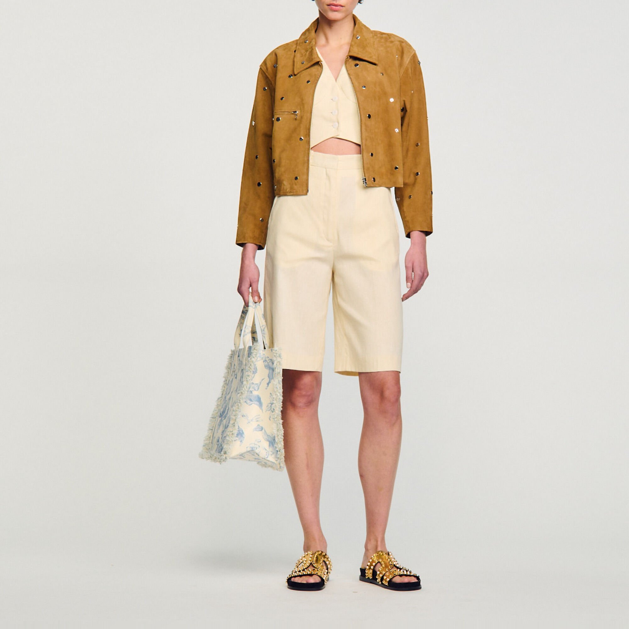 Straight-leg Bermuda shorts