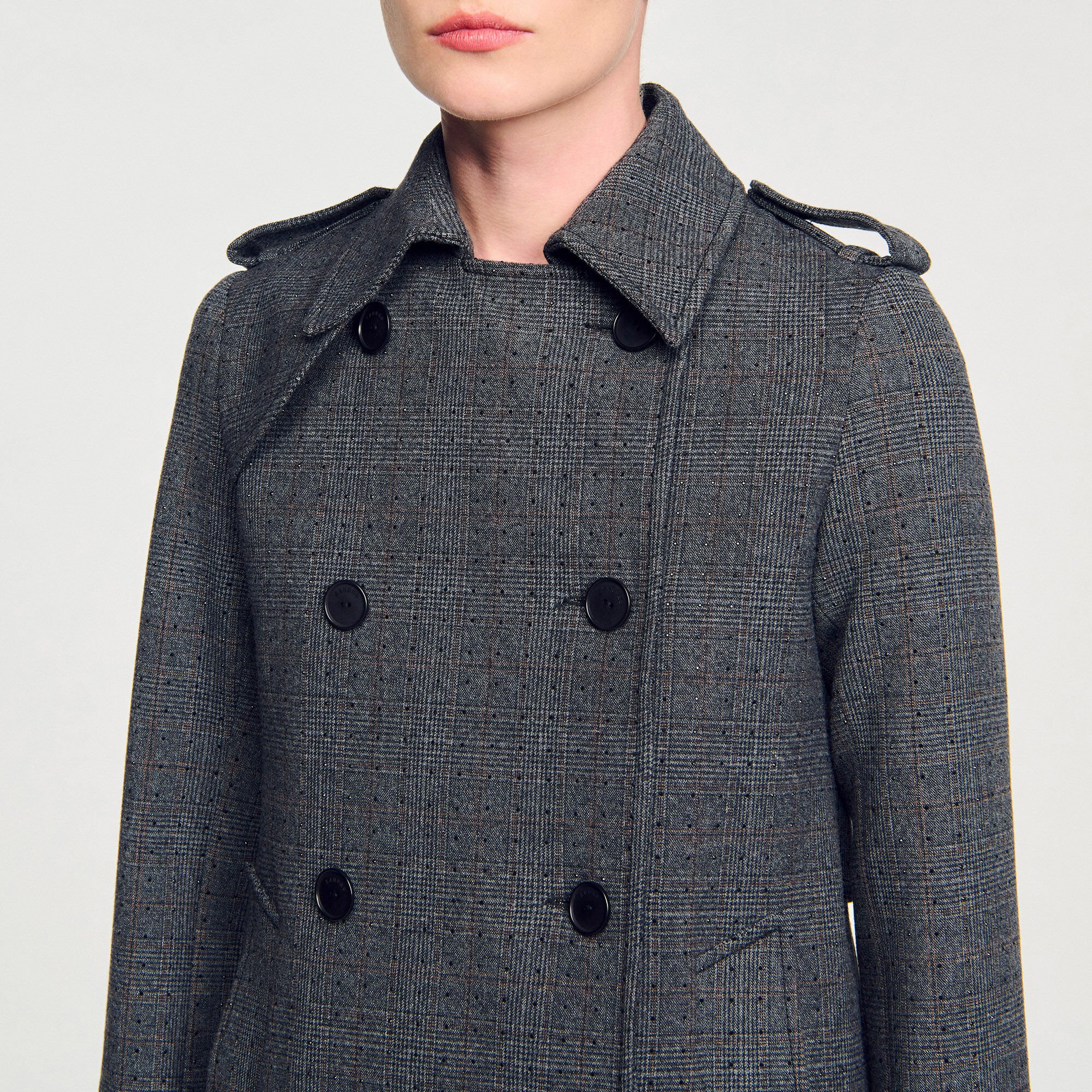 Rhinestone trench coat
