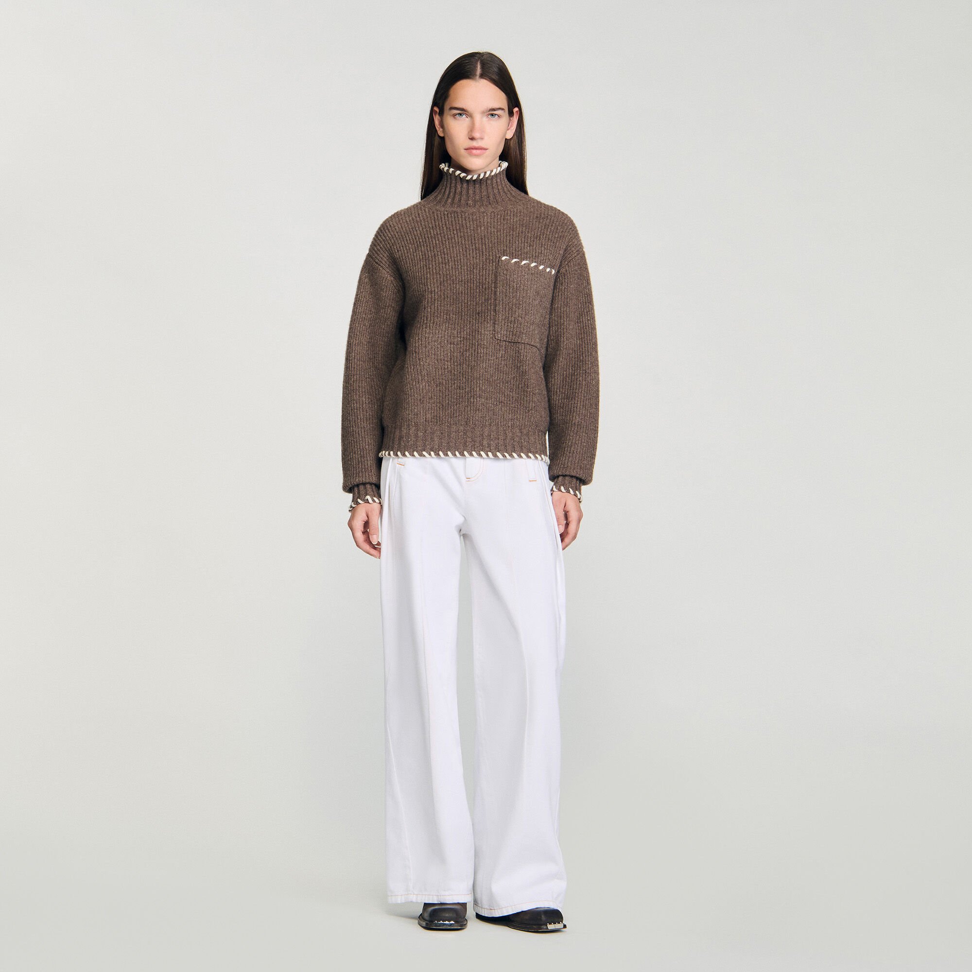 Oversized turtleneck sweater
