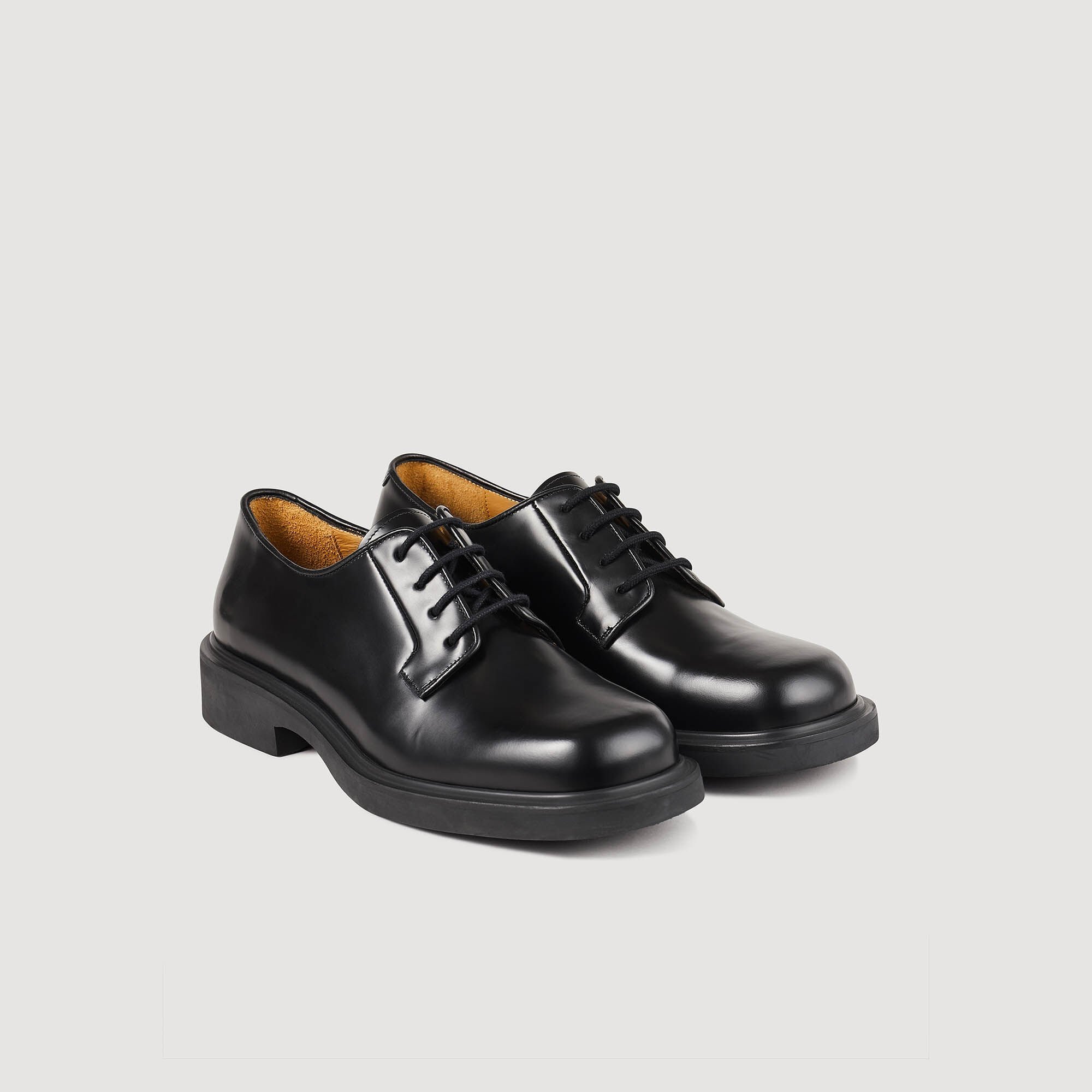 Patent leather dress shoes