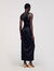 Slit satin-effect maxi dress