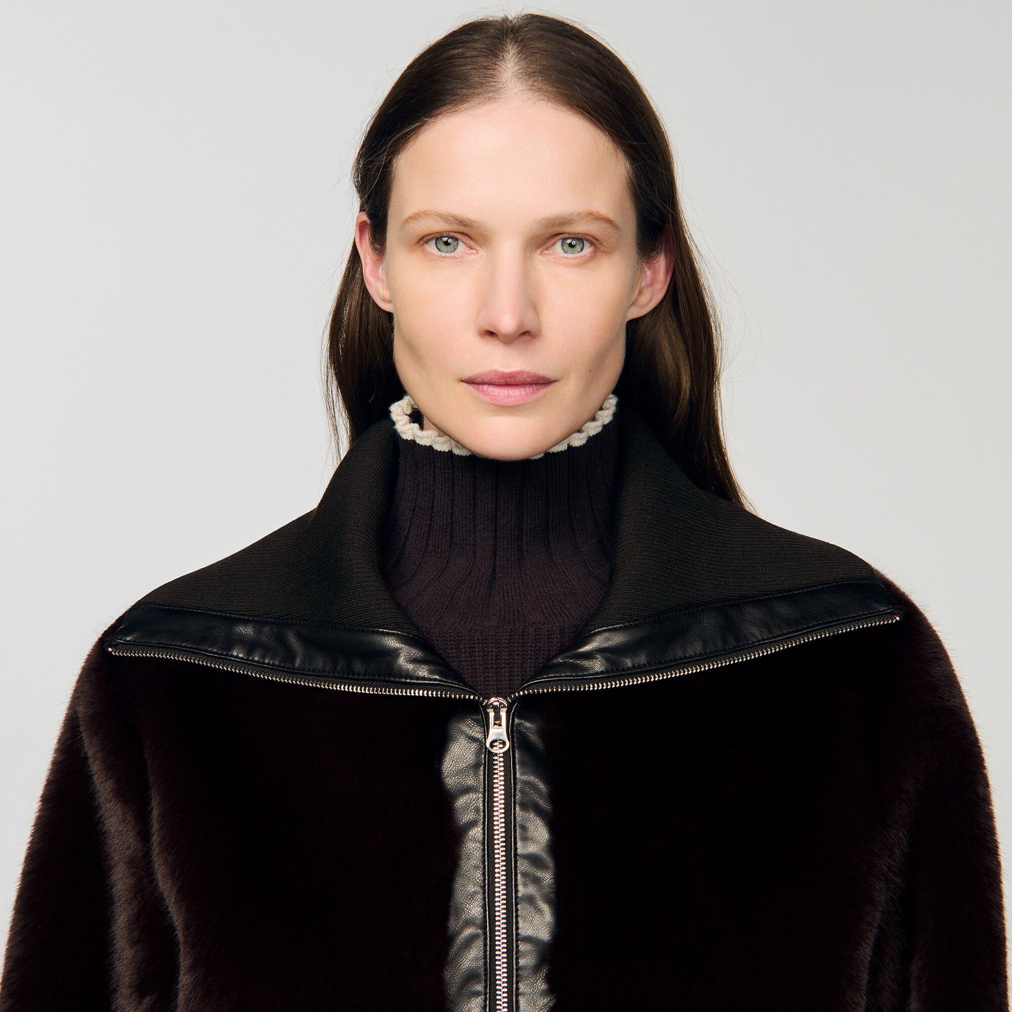 Short faux fur coat