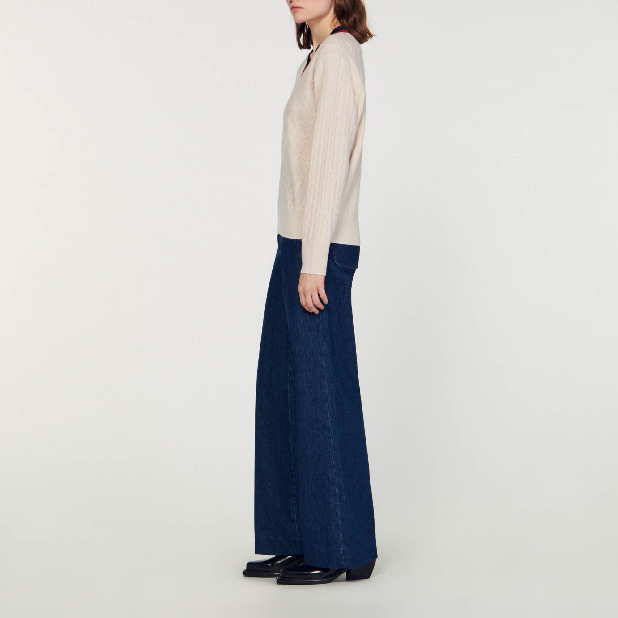 Cable knit sweater