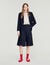 Long pleated wool shorts