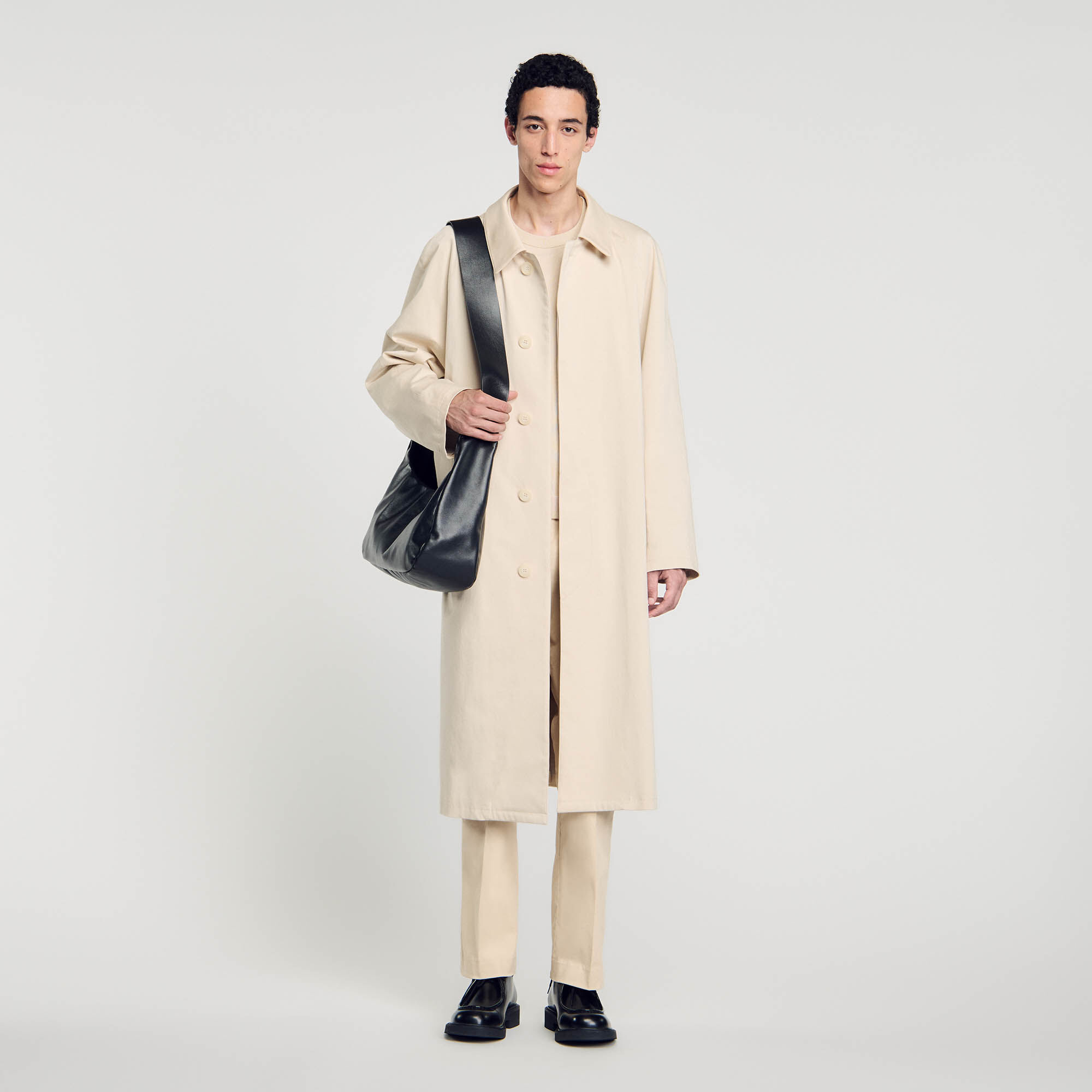 Beige fall coat shop